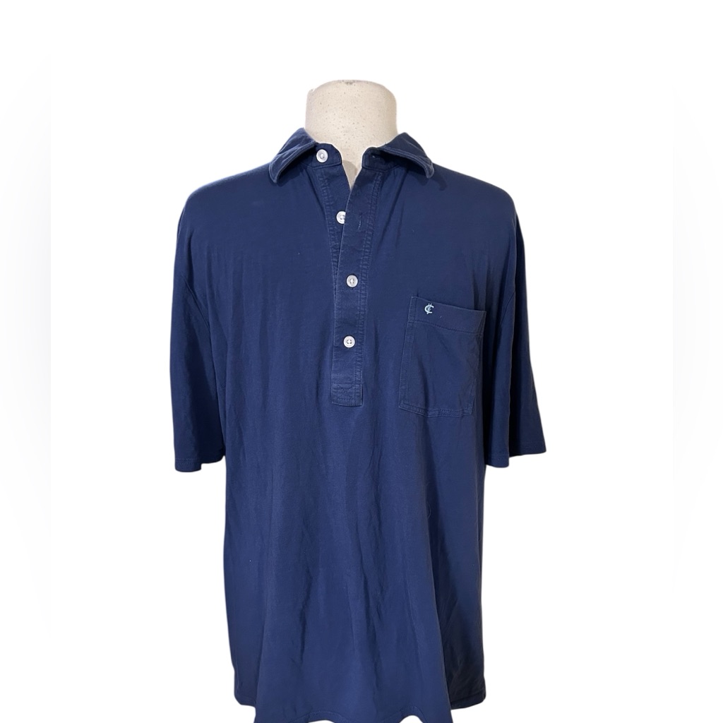 Criquet Top-Shelf Players Shirt In Navy Blue Mens Large Golf Outdoor Quality